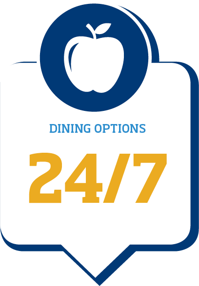 Dining options - 24/7